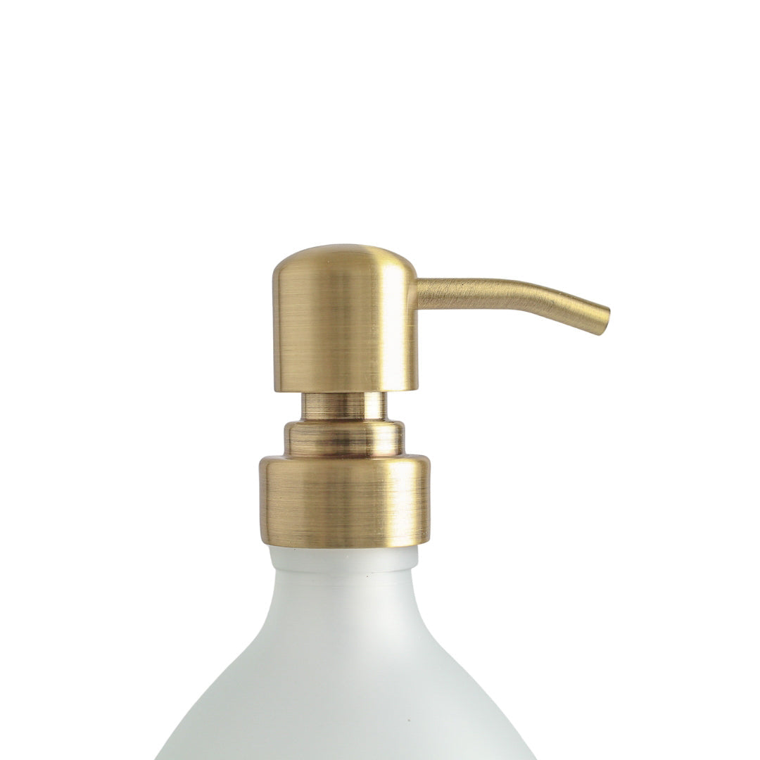 Namie Gold Wall Bracket & Frosted White Glass Dispenser Set