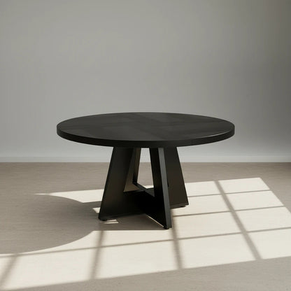 "The Somerset" Round Oak Pedestal Dining Table