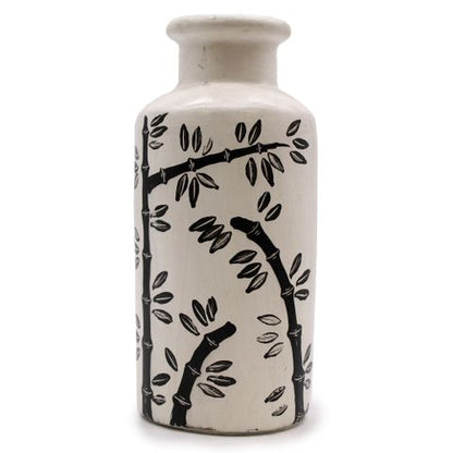 Bamboo Motif Straight Dry Flowers Vase - Natural