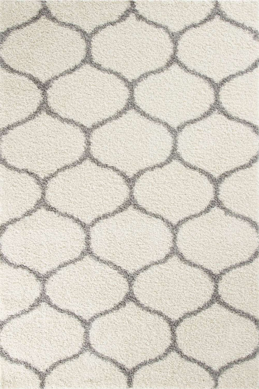 Moroccan Ivory Shaggy Rug | 600