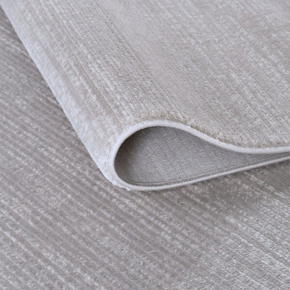 Carmel Grey-Cream Striped Rug | 6020