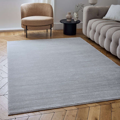 Carmel Grey-Cream Striped Rug | 6020