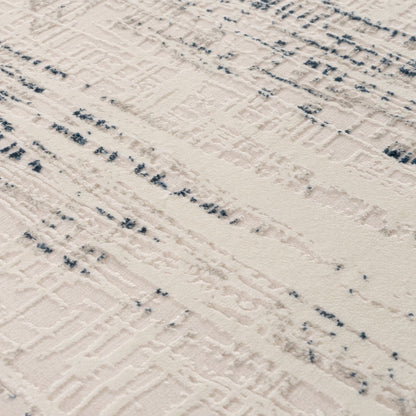 Carmel Cream-Blue Abstract Rug | 6030