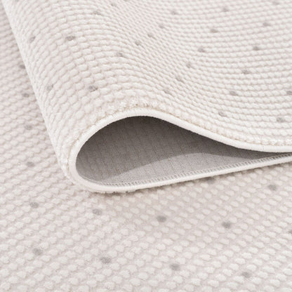 Carmel Cream-Grey Dots Rug | 6080