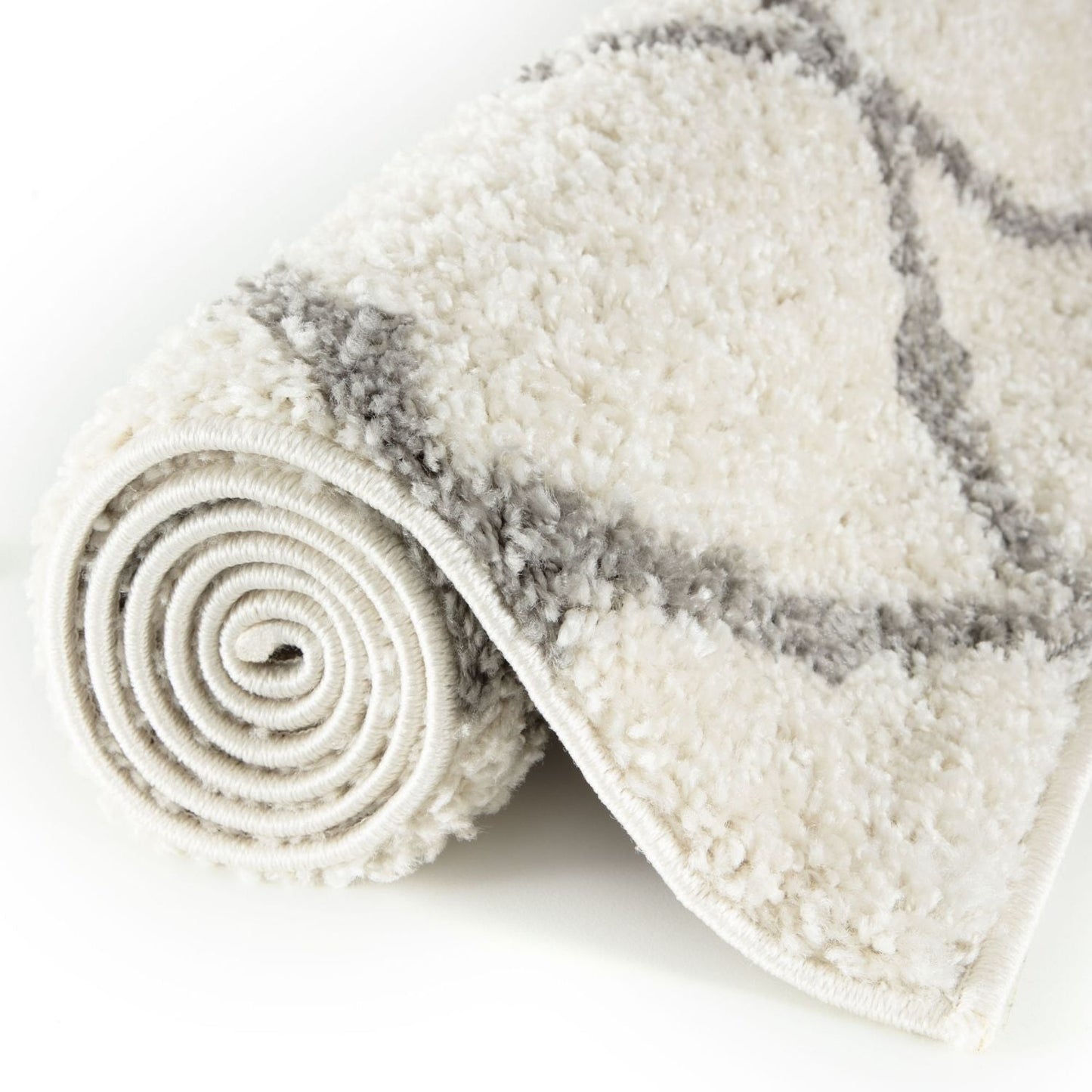Moroccan Ivory Shaggy Rug | 700