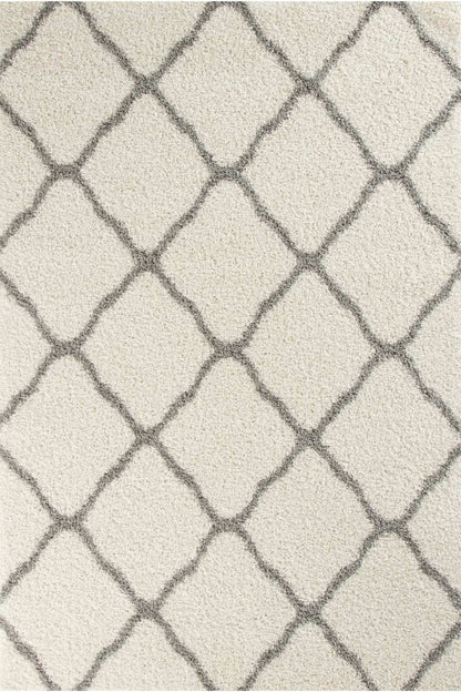 Moroccan Ivory Shaggy Rug | 700