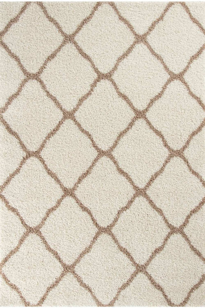 Moroccan Ivory Shaggy Rug | 730