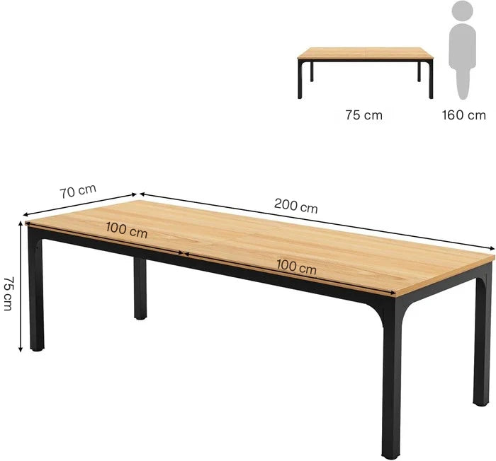 200cm Large Conference Table - Modern Meeting Station & Collaborative Office Desk