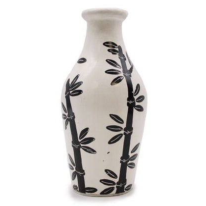 Bamboo Motif Dry Flowers Shaped Vase - Natural