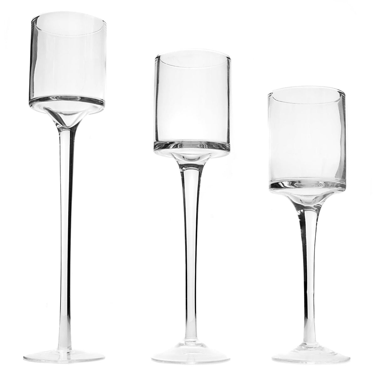 Maison & White Tall Glass Tealight Holders, Set of 3