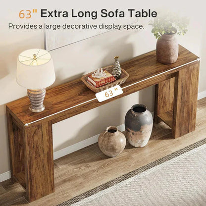 160cm Rustic Farmhouse Console Table | Entryway & Sofa Table