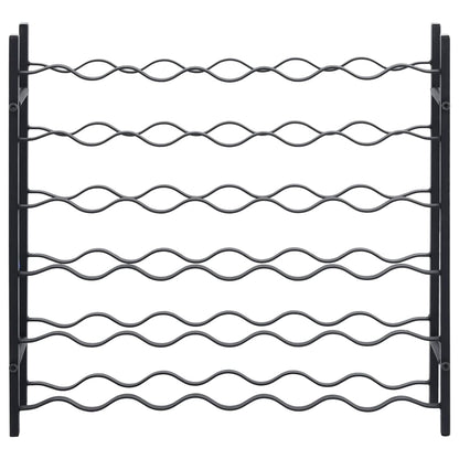 Wine Rack for 36 Bottles Black Iron
