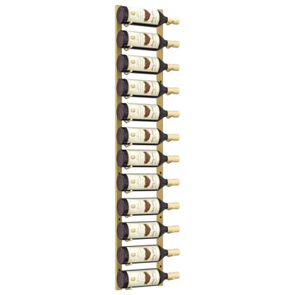 Wall Mounted Wine Rack for 12 Bottles Gold Iron