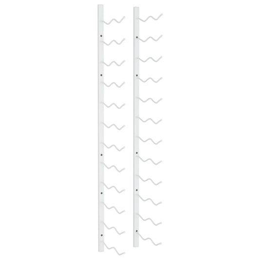 Wall Mounted Wine Rack for 24 Bottles White Iron