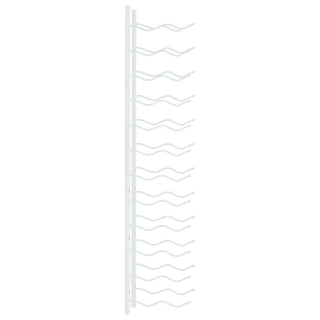 Wall Mounted Wine Rack for 24 Bottles White Iron