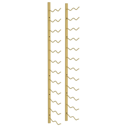 Wall Mounted Wine Rack for 24 Bottles Gold Iron