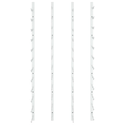 Wall Mounted Wine Rack for 24 Bottles 2 pcs White Iron