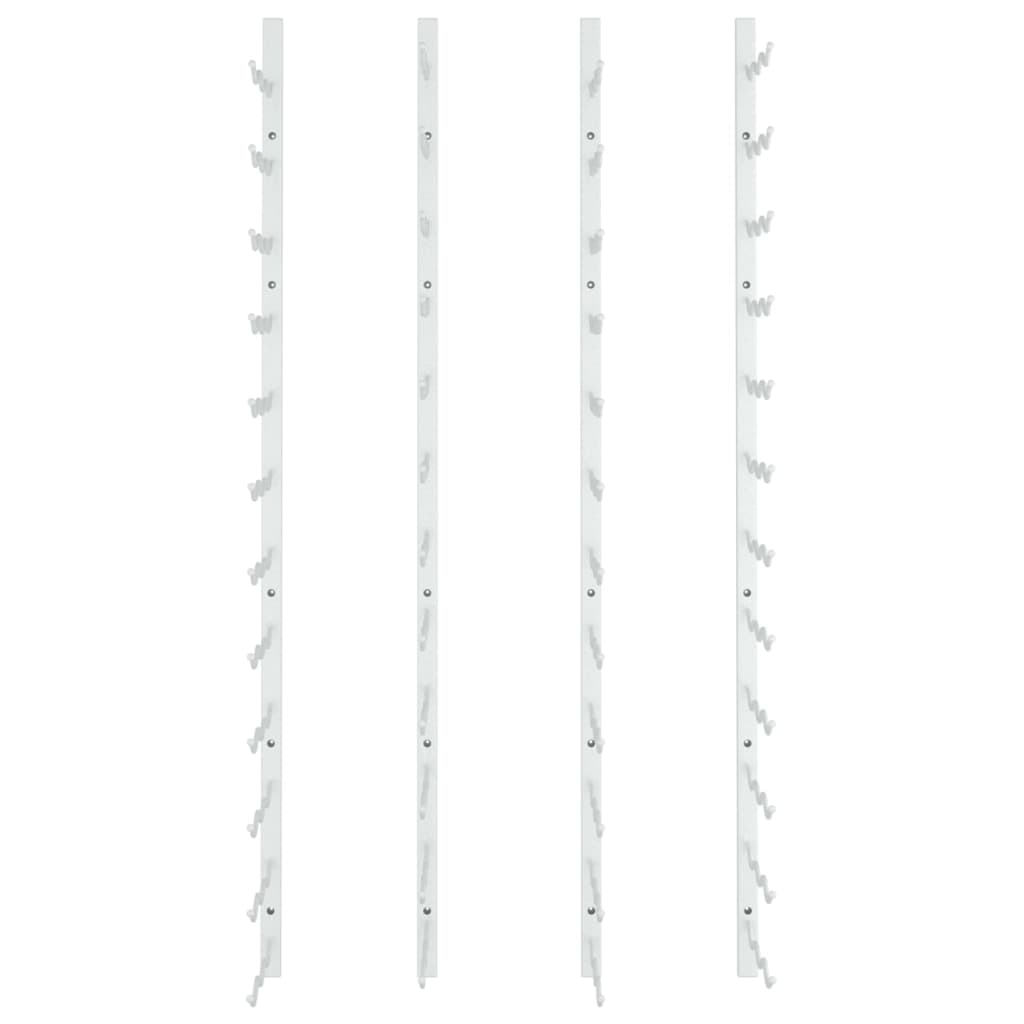 Wall Mounted Wine Rack for 36 Bottles 2 pcs White Iron