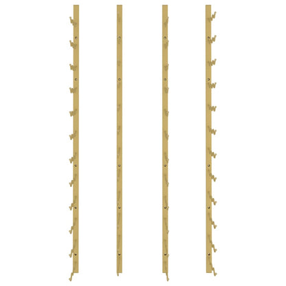 Wall Mounted Wine Rack for 36 Bottles 2 pcs Gold Iron