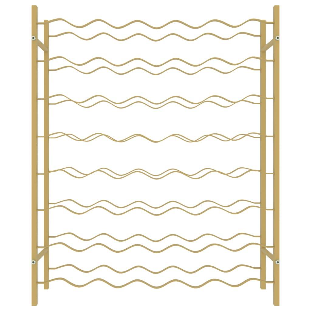 Wine Rack for 48 Bottles Gold Metal