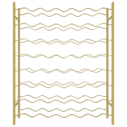 Wine Rack for 48 Bottles Gold Metal