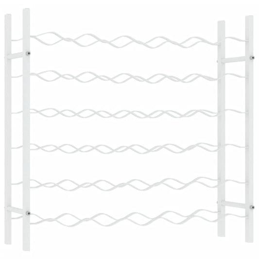 Wine Rack for 36 Bottles White Metal