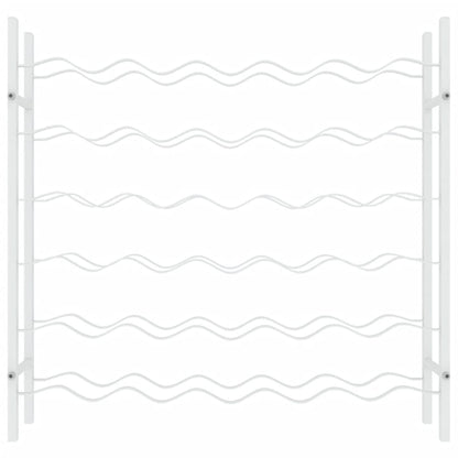 Wine Rack for 36 Bottles White Metal