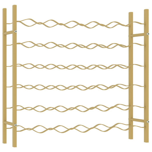 Wine Rack for 36 Bottles Gold Metal