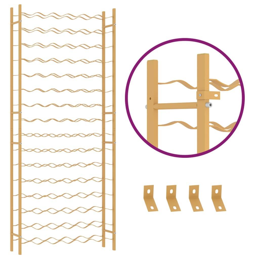 Wine Rack for 96 Bottles Gold Metal