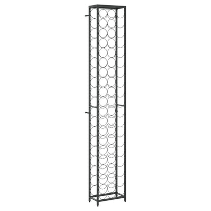 Wine Rack for 57 Bottles Black 34x18x200 cm Wrought Iron