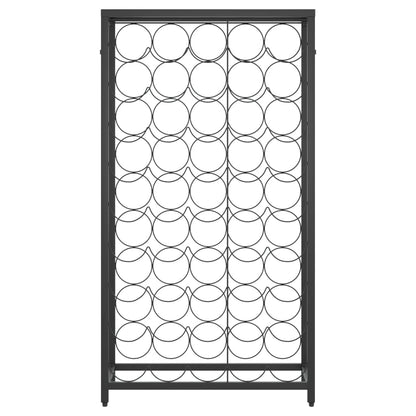 Wine Rack for 45 Bottles Black 54x18x100 cm Wrought Iron