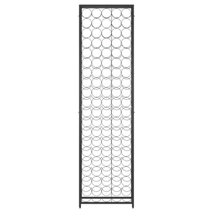 Wine Rack for 95 Bottles Black 54x18x200 cm Wrought Iron