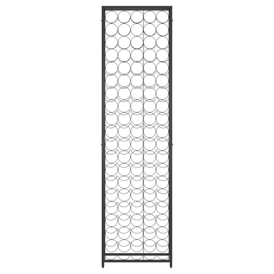 Wine Rack for 95 Bottles Black 54x18x200 cm Wrought Iron