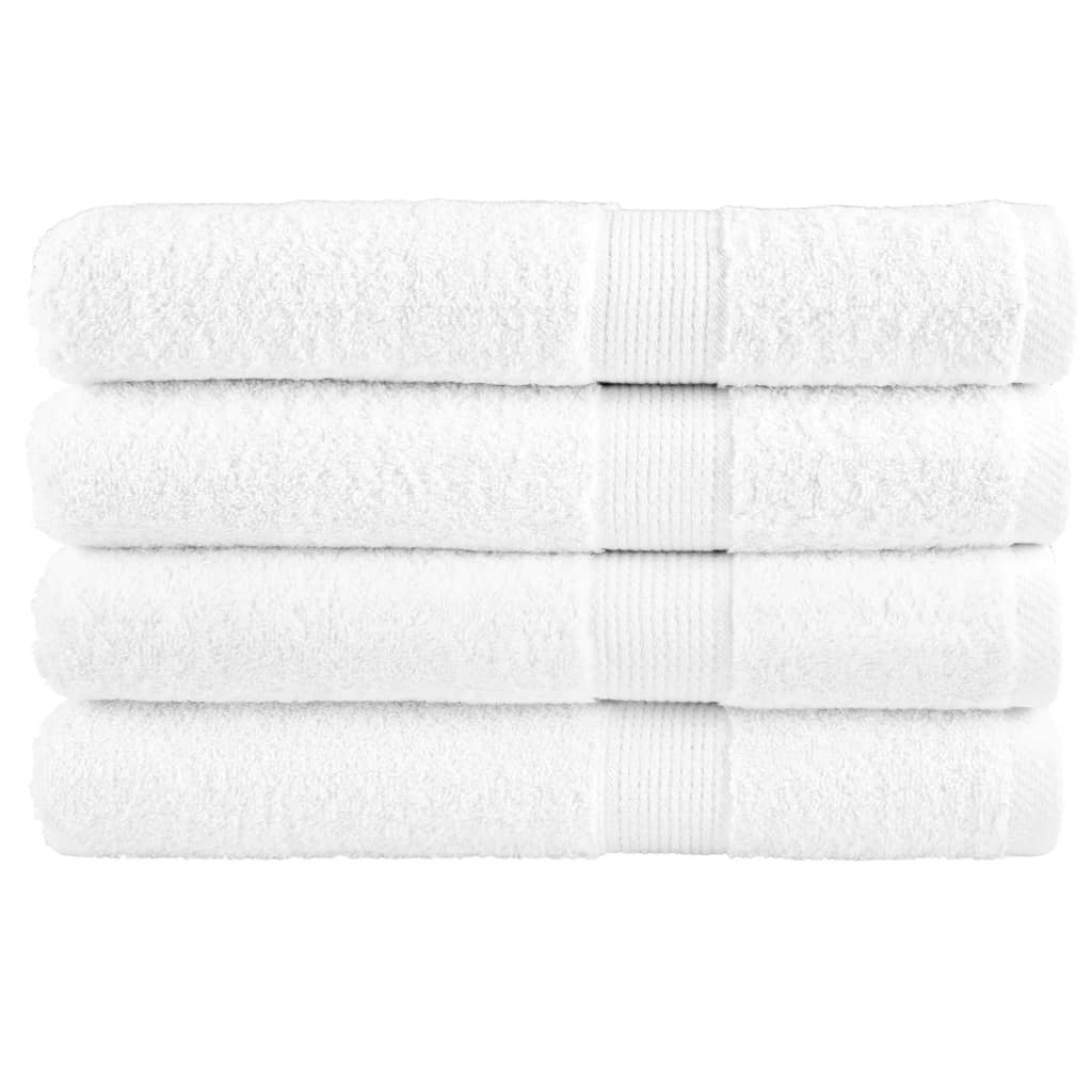 🏆 Premium Luxury Towels SOLUND 4pcs White 100x200cm 600gsm ✨ Ultra-Soft Egyptian Cotton Bath Towels