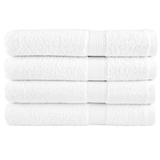 🏆 Premium Luxury Towels SOLUND 4pcs White 100x200cm 600gsm ✨ Ultra-Soft Egyptian Cotton Bath Towels