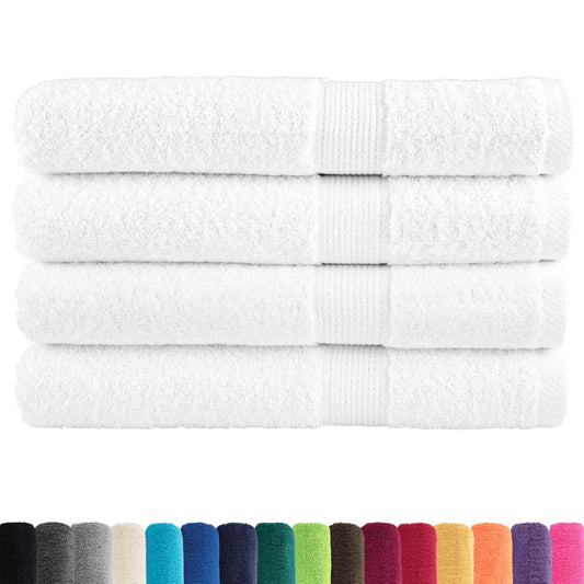 🏆 Premium Luxury Towels SOLUND 4pcs White 100x200cm 600gsm ✨ Ultra-Soft Egyptian Cotton Bath Towels