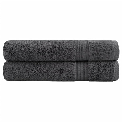 🏆 Premium Luxury Towels SOLUND 2pcs Anthracite 100x200cm 600gsm ✨ Ultra-Soft Egyptian Cotton Bath Towels