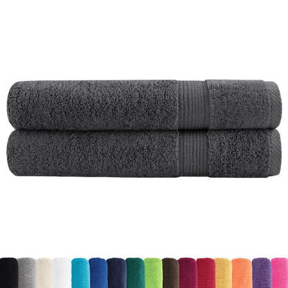 🏆 Premium Luxury Towels SOLUND 2pcs Anthracite 100x200cm 600gsm ✨ Ultra-Soft Egyptian Cotton Bath Towels