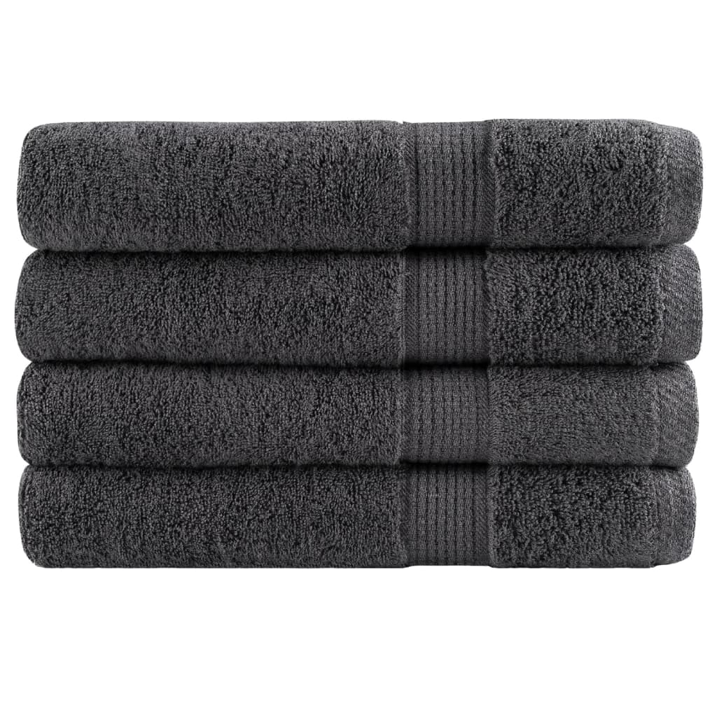 ⚫ Premium SOLUND Beach Towels 4-Pack Anthracite 100x200cm 600gsm Ultra-Soft