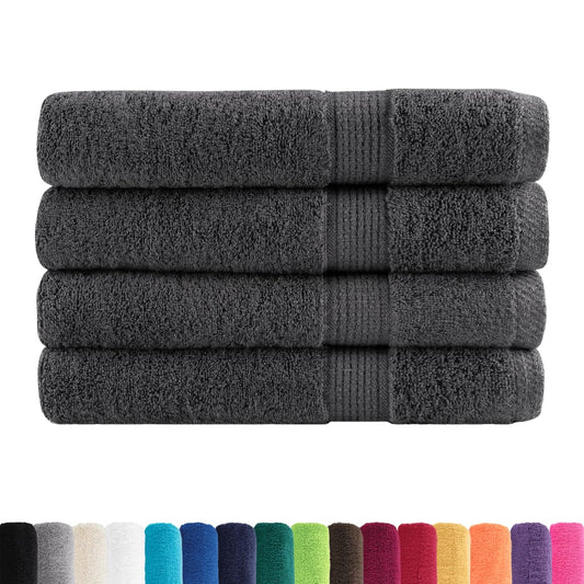 ⚫ Premium SOLUND Beach Towels 4-Pack Anthracite 100x200cm 600gsm Ultra-Soft