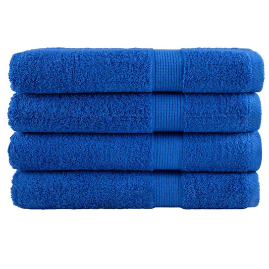 🏖️ Premium SOLUND Towels 4pcs Blue 100x200cm 600gsm - Luxury Cotton Bath & Beach Towels 🇬🇧