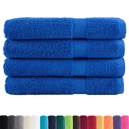 🏖️ Premium SOLUND Towels 4pcs Blue 100x200cm 600gsm - Luxury Cotton Bath & Beach Towels 🇬🇧