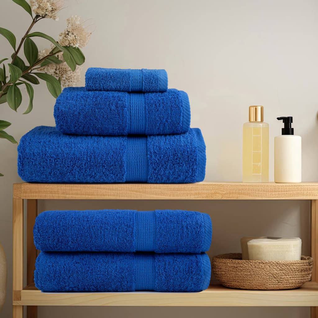 🏖️ Premium SOLUND Towels 4pcs Blue 100x200cm 600gsm - Luxury Cotton Bath & Beach Towels 🇬🇧