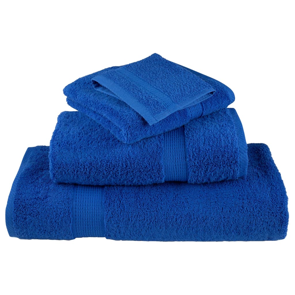 🏖️ Premium SOLUND Towels 4pcs Blue 100x200cm 600gsm - Luxury Cotton Bath & Beach Towels 🇬🇧