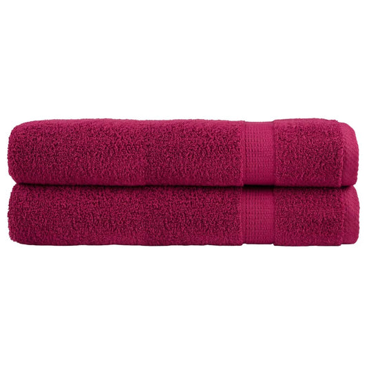 🏆 Premium Luxury Towels SOLUND 2pcs Bordeaux 100x200cm 600gsm ✨ Ultra-Soft Egyptian Cotton Bath Towels