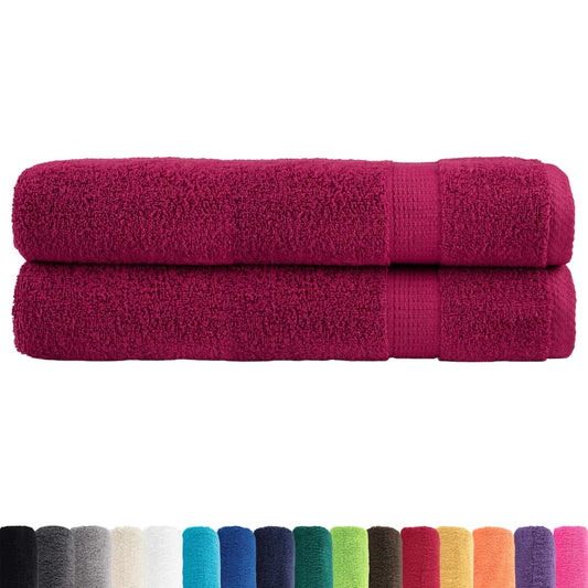 🏆 Premium Luxury Towels SOLUND 2pcs Bordeaux 100x200cm 600gsm ✨ Ultra-Soft Egyptian Cotton Bath Towels