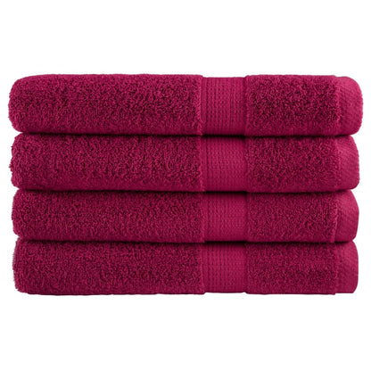 🏆 Premium Luxury Towels SOLUND 4pcs Bordeaux 100x200cm 600gsm ✨ Ultra-Soft Egyptian Cotton Bath Towels
