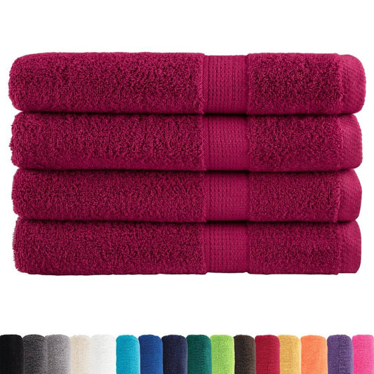 🏆 Premium Luxury Towels SOLUND 4pcs Bordeaux 100x200cm 600gsm ✨ Ultra-Soft Egyptian Cotton Bath Towels