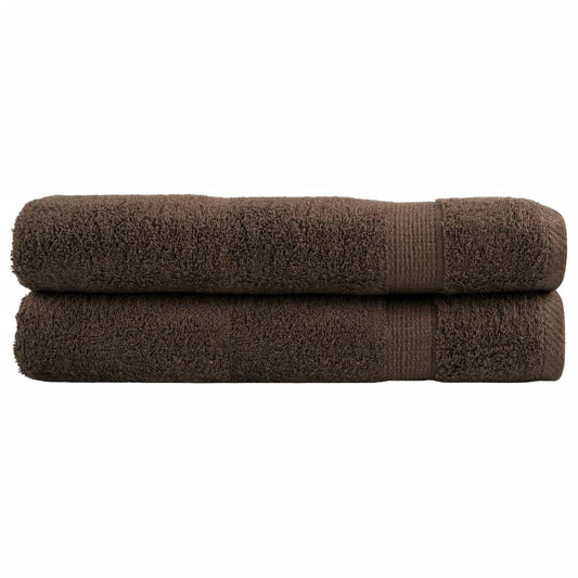 🏆 Premium Luxury Towels SOLUND 2pcs Brown 100x200cm 600gsm ✨ Ultra-Soft Egyptian Cotton Bath Towels