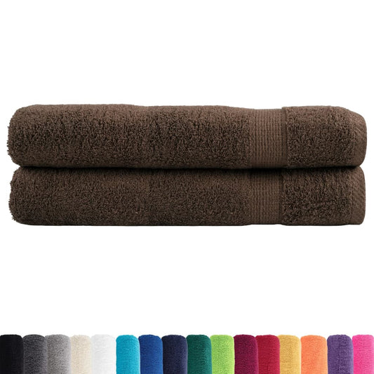 🏆 Premium Luxury Towels SOLUND 2pcs Brown 100x200cm 600gsm ✨ Ultra-Soft Egyptian Cotton Bath Towels